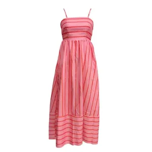 Chic Striped Backless Maxi Sundress