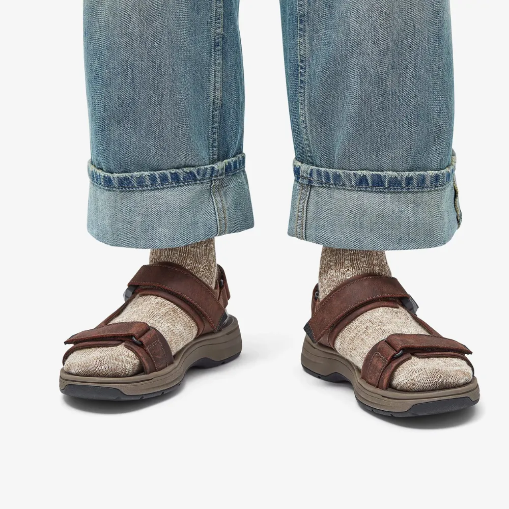 Clarks Saltway Trail Light Tan Leather Sandal (Men's)