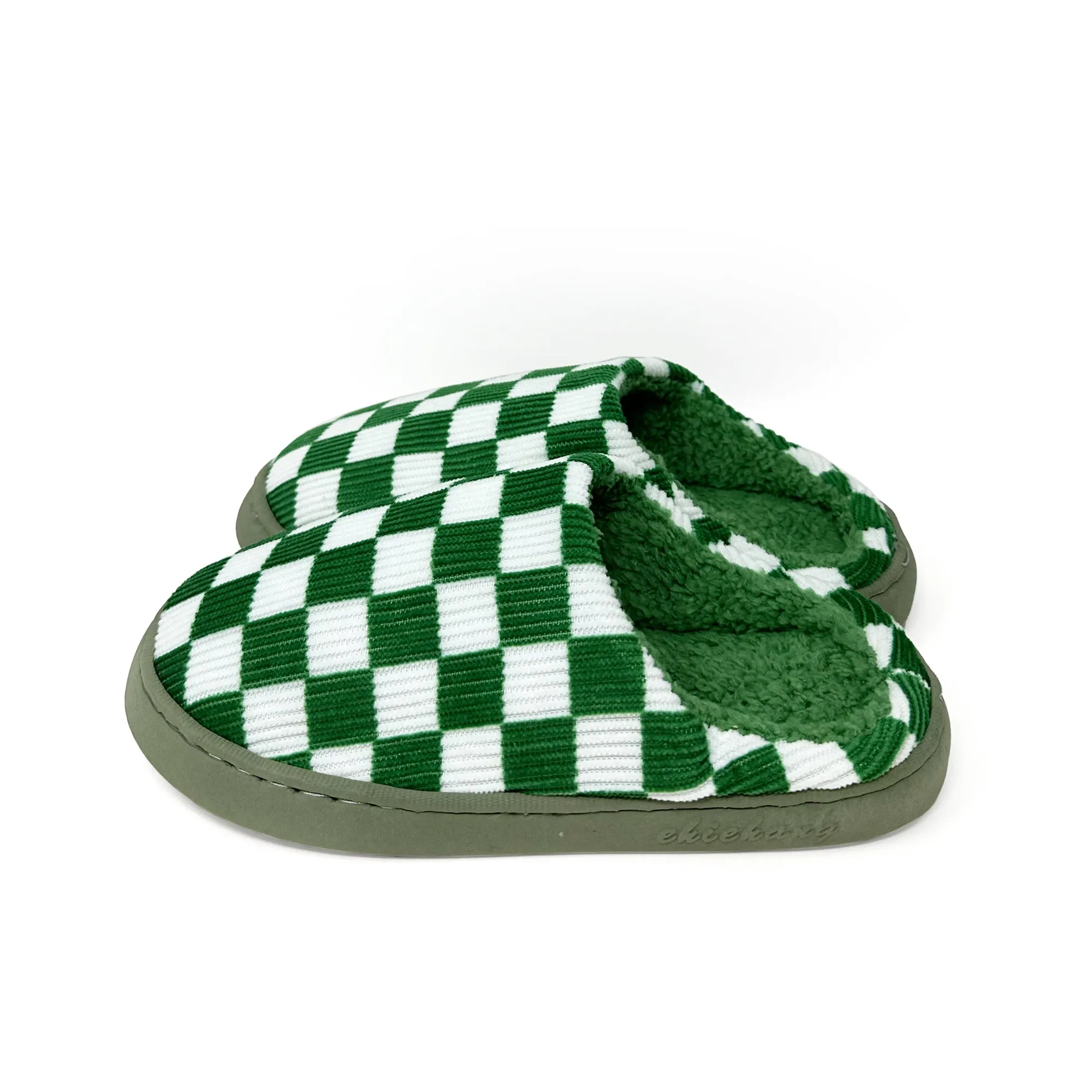 Corduroy Check Slippers