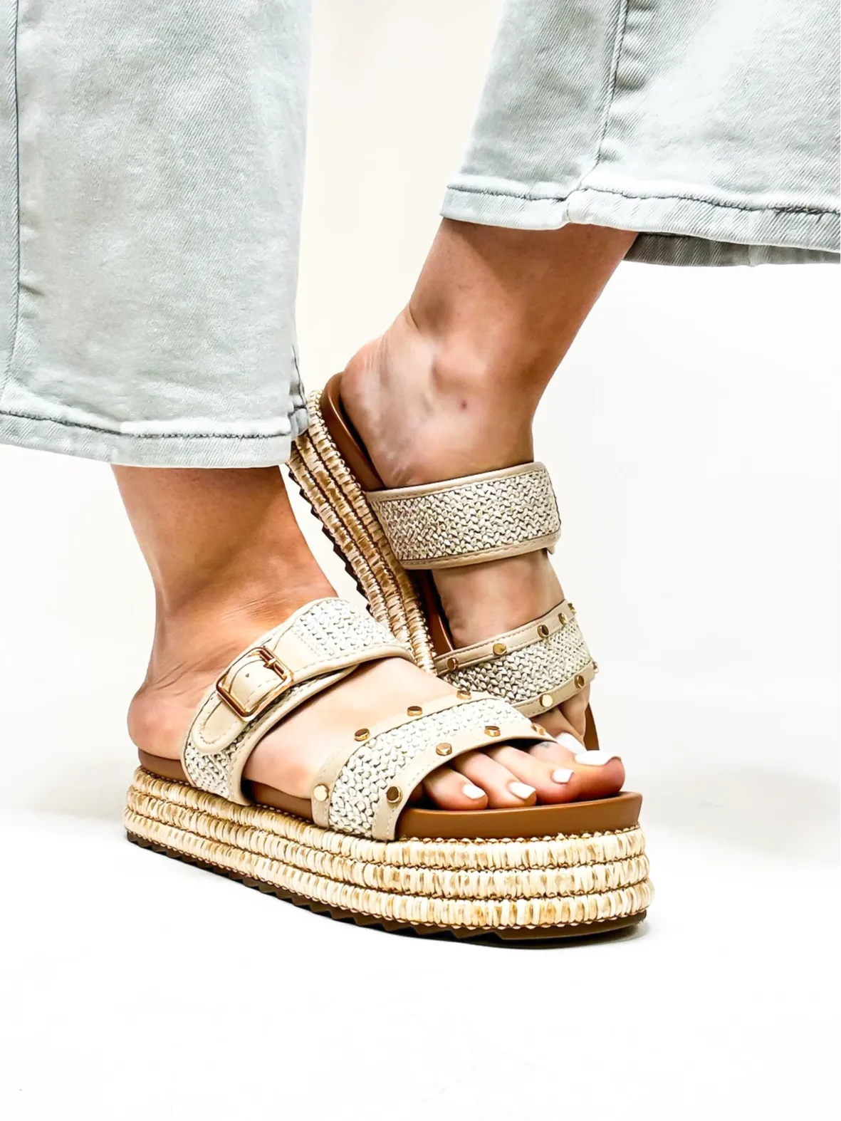 Corky's Natural Raffia Walk of Shame Sandals