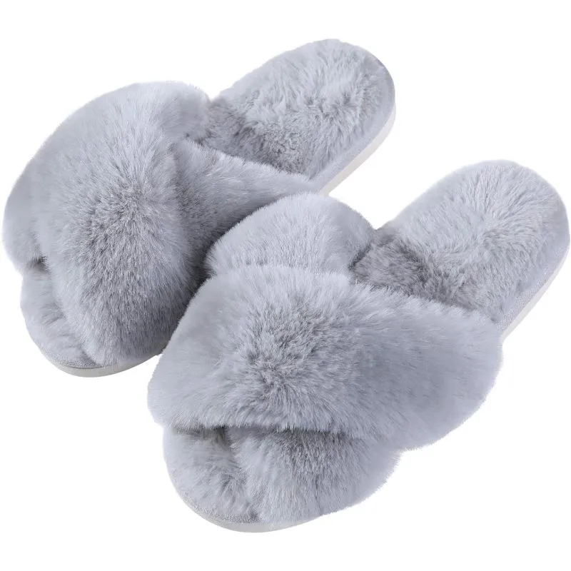 Cozy Cross Strap Indoor Slippers For Women