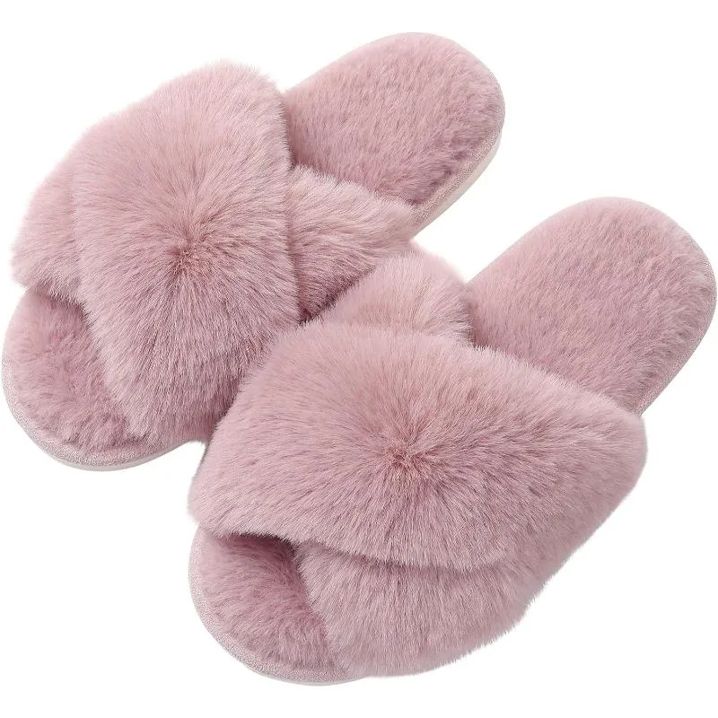 Cozy Cross Strap Indoor Slippers For Women