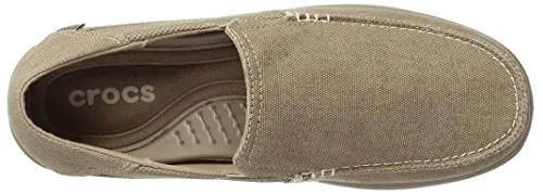 crocs Men's Santa Cruz 2 Luxe M Slip-On Loafer, Khaki/Khaki, 10 M US