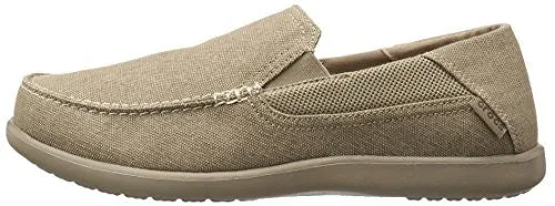 crocs Men's Santa Cruz 2 Luxe M Slip-On Loafer, Khaki/Khaki, 11 M US