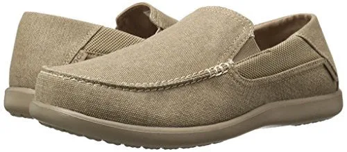 crocs Men's Santa Cruz 2 Luxe M Slip-On Loafer, Khaki/Khaki, 11 M US
