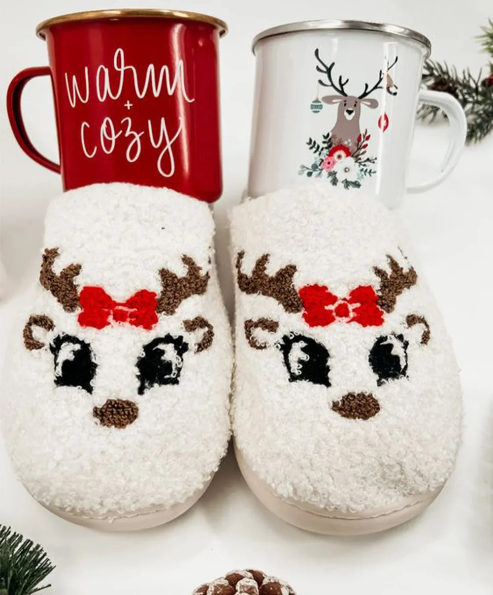 CUPID THE REINDEER SLIPPERS