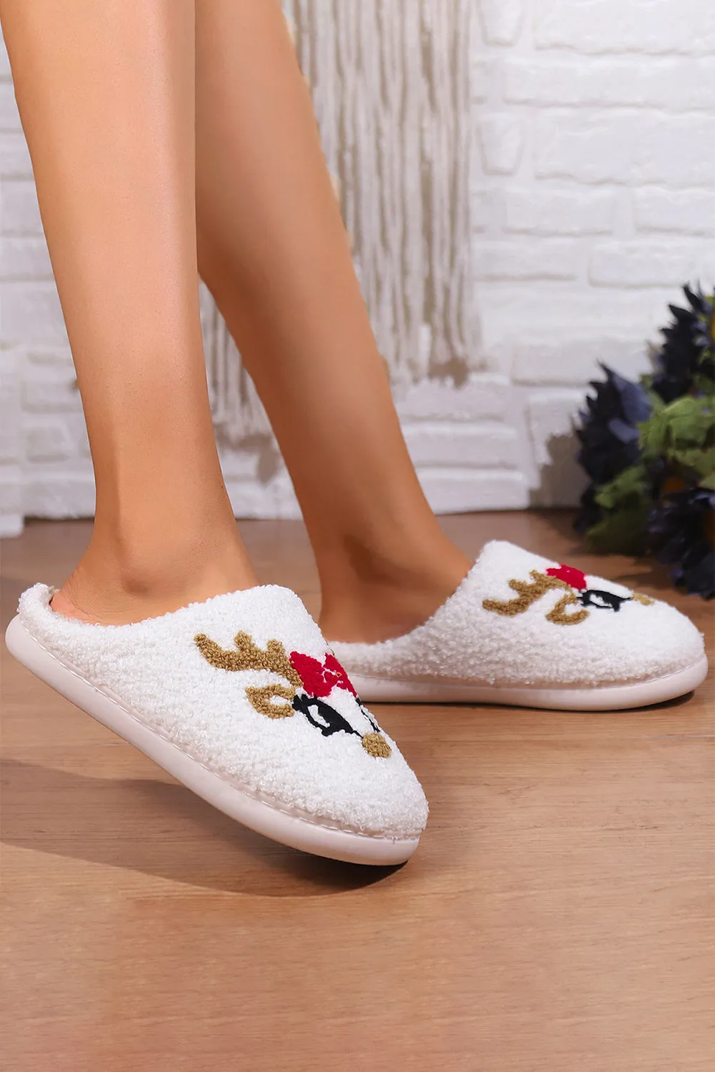 CUPID THE REINDEER SLIPPERS