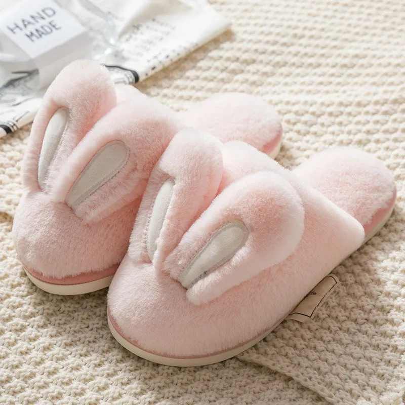 Cute Bunny Rabbit Ears Comfortable Indoor Slippers Cozy & Warm