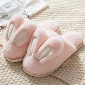 Cute Bunny Rabbit Ears Comfortable Indoor Slippers Cozy & Warm