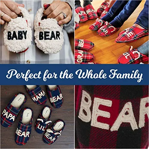 Dearfoams Women's Mama Bear Slipper, Buffalo Plaid, Medium