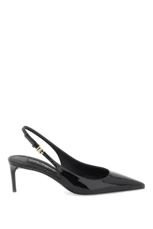 Dolce & gabbana patent leather slingback pumps
