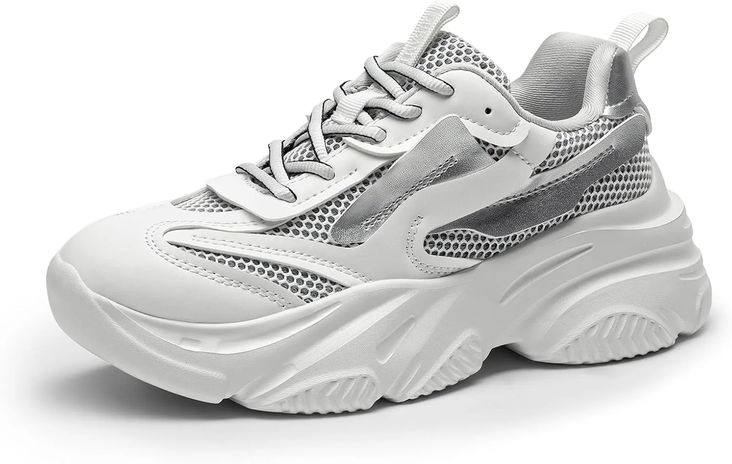 DREAM PAIRS Women's Platform Chunky Fashion Sneakers Jaxon Walking Lace-Up Comfortable Dad Sneakers Workout Sport Work Casual Tennis Shoes