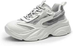 DREAM PAIRS Women's Platform Chunky Fashion Sneakers Jaxon Walking Lace-Up Comfortable Dad Sneakers Workout Sport Work Casual Tennis Shoes
