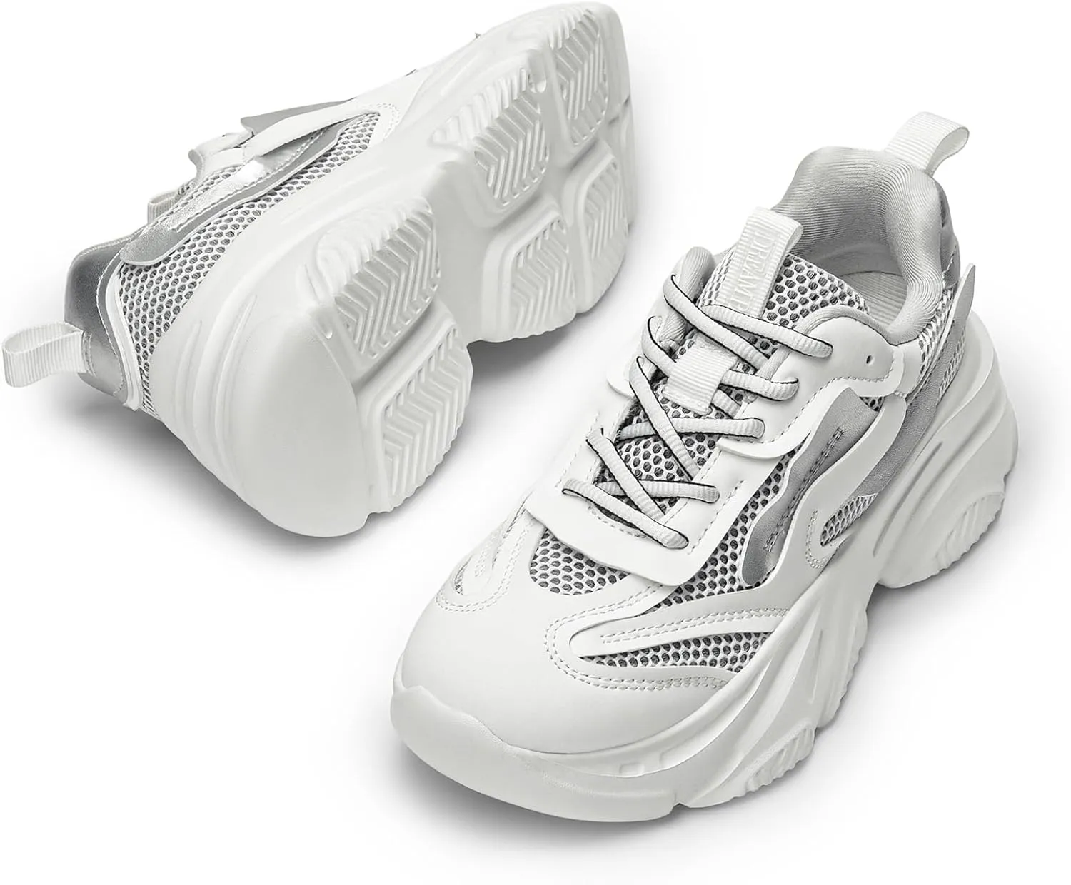 DREAM PAIRS Women's Platform Chunky Fashion Sneakers Jaxon Walking Lace-Up Comfortable Dad Sneakers Workout Sport Work Casual Tennis Shoes