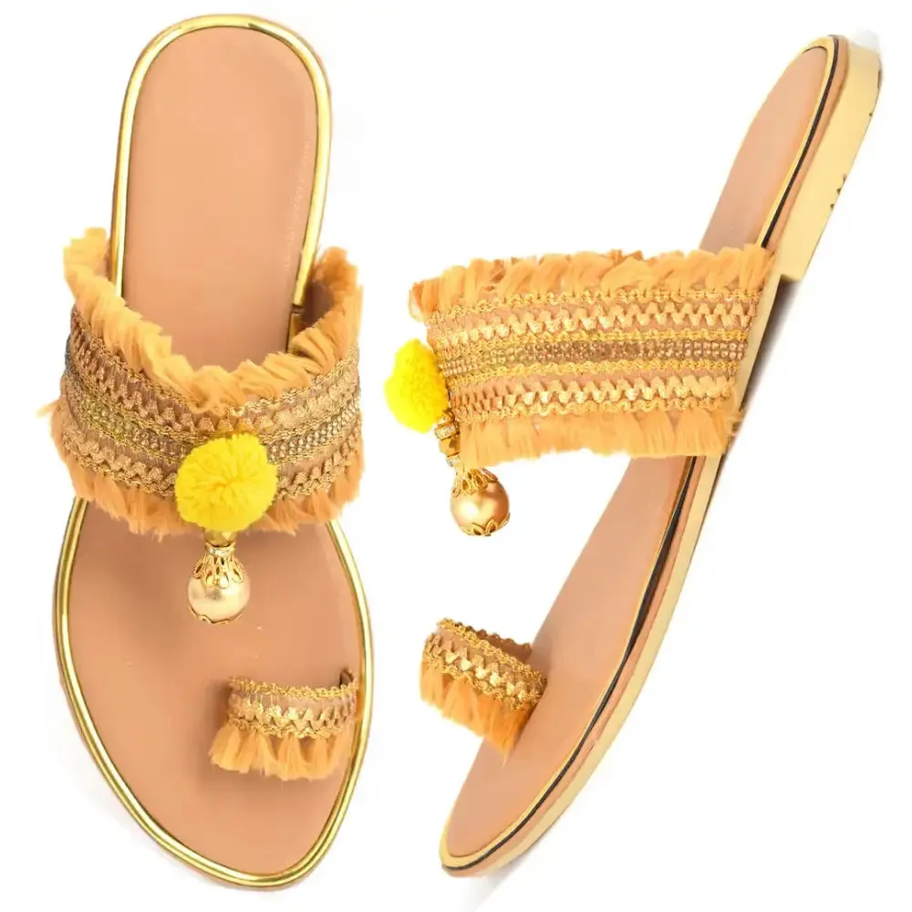 Elegant Brown Solid Synthetic Women's Sandals