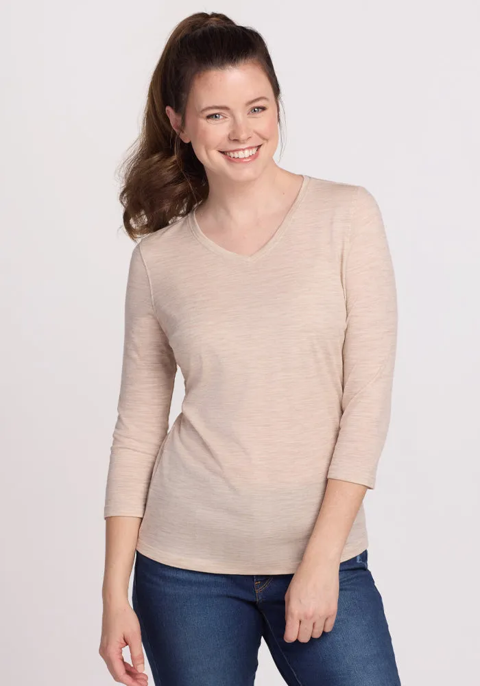 Elena 3/4 Sleeve V Neck