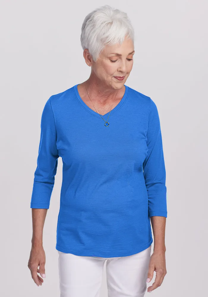 Elena 3/4 Sleeve V Neck