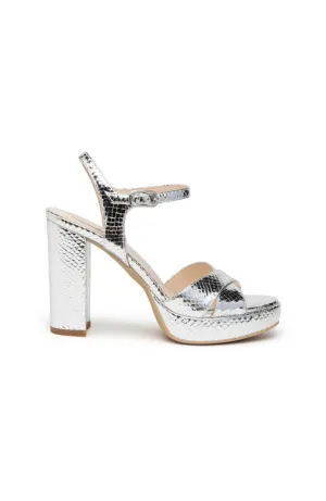 Embossed Leather Sandals