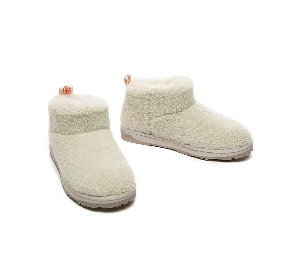 EVERAU® UGG Sheepskin Wool Plush Ankle Boots Ultra Teddycozy