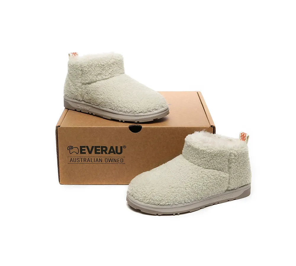 EVERAU® UGG Sheepskin Wool Plush Ankle Boots Ultra Teddycozy