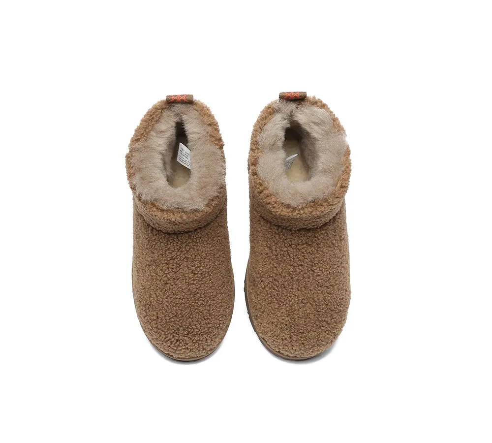 EVERAU® UGG Sheepskin Wool Plush Ankle Boots Ultra Teddycozy