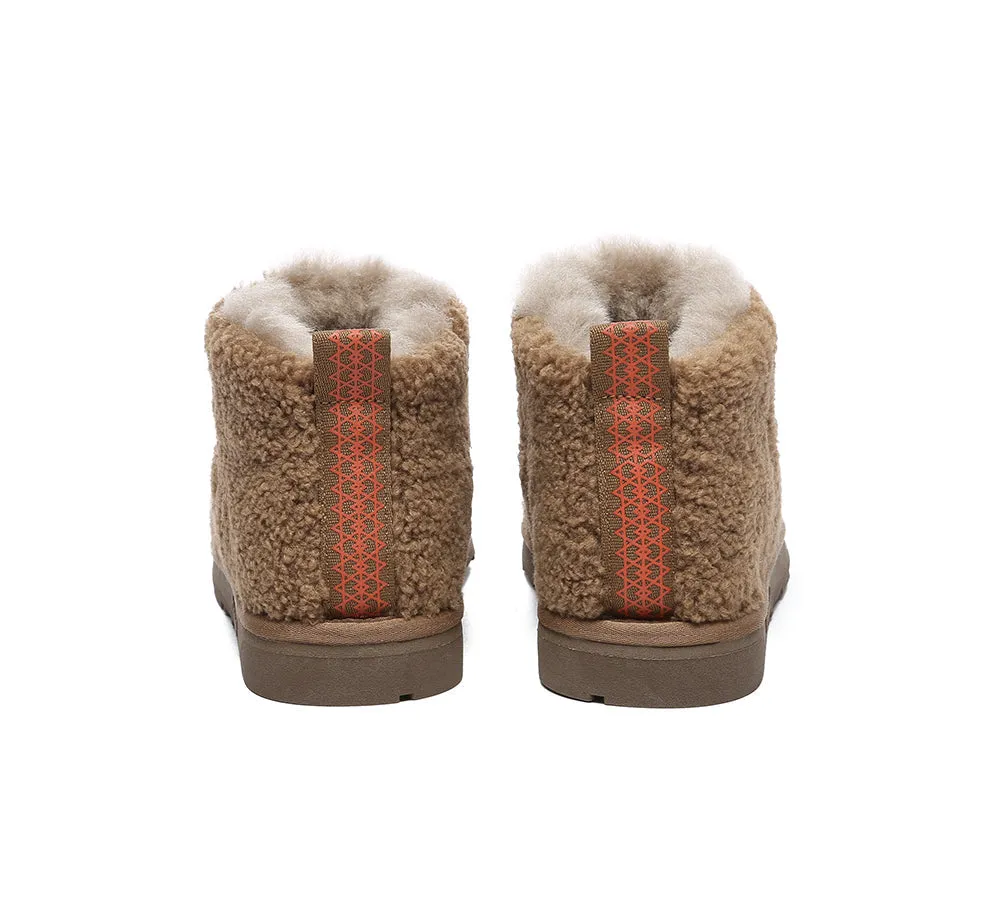 EVERAU® UGG Sheepskin Wool Plush Ankle Boots Ultra Teddycozy