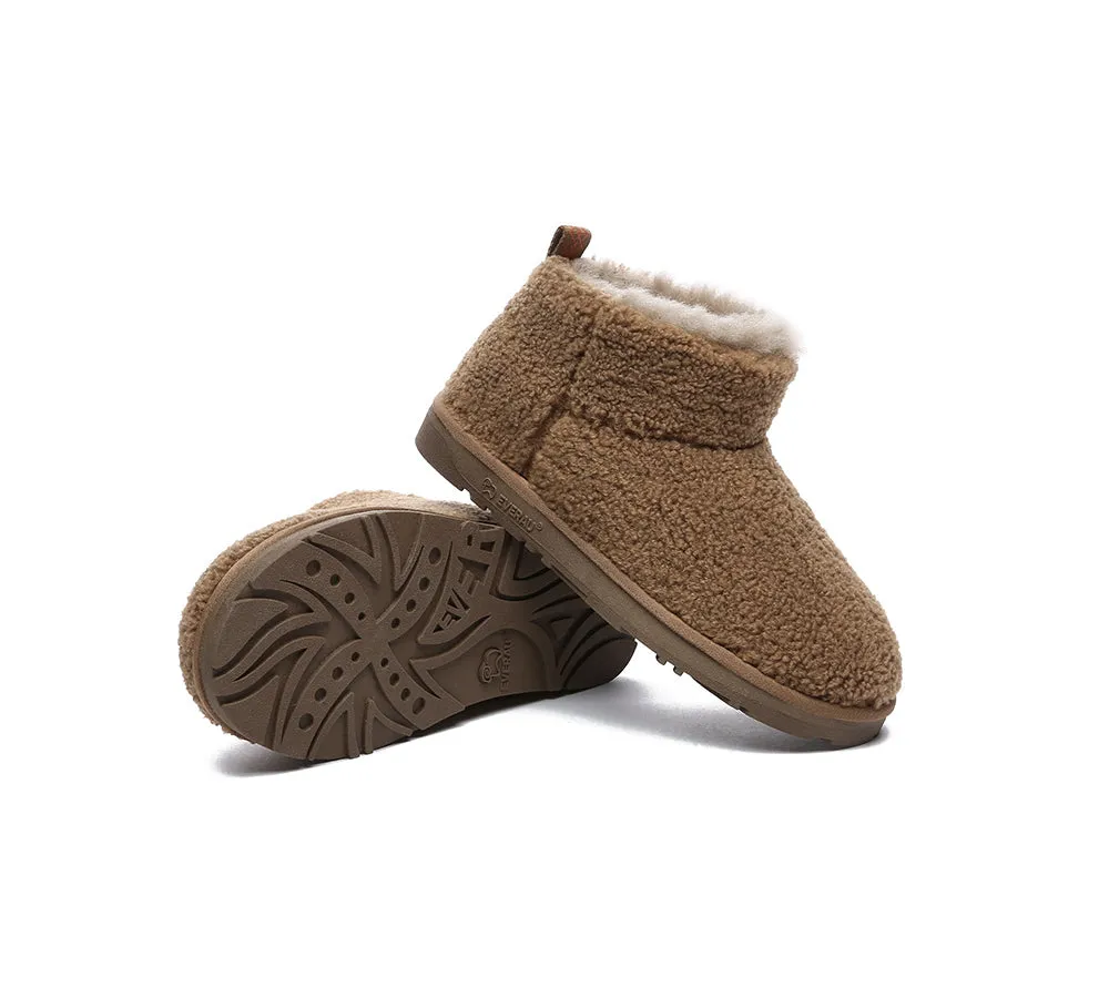 EVERAU® UGG Sheepskin Wool Plush Ankle Boots Ultra Teddycozy