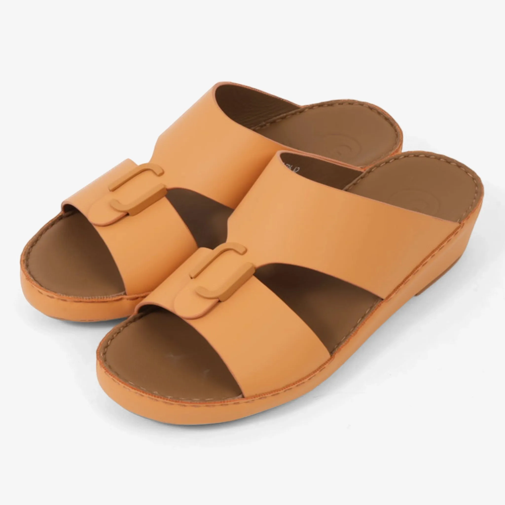 FARADA CLASSIC MENS BLACK LEATHER SANDALS SAND NAVADA
