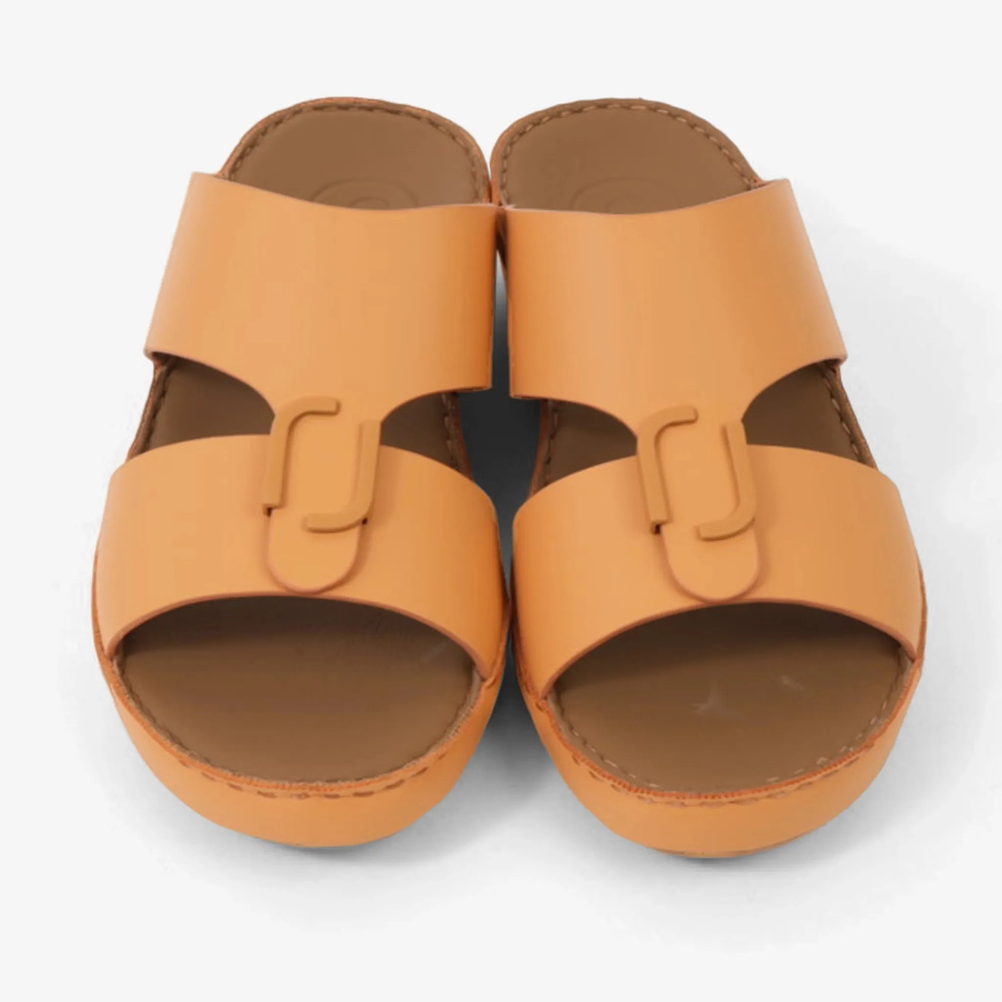 FARADA CLASSIC MENS BLACK LEATHER SANDALS SAND NAVADA