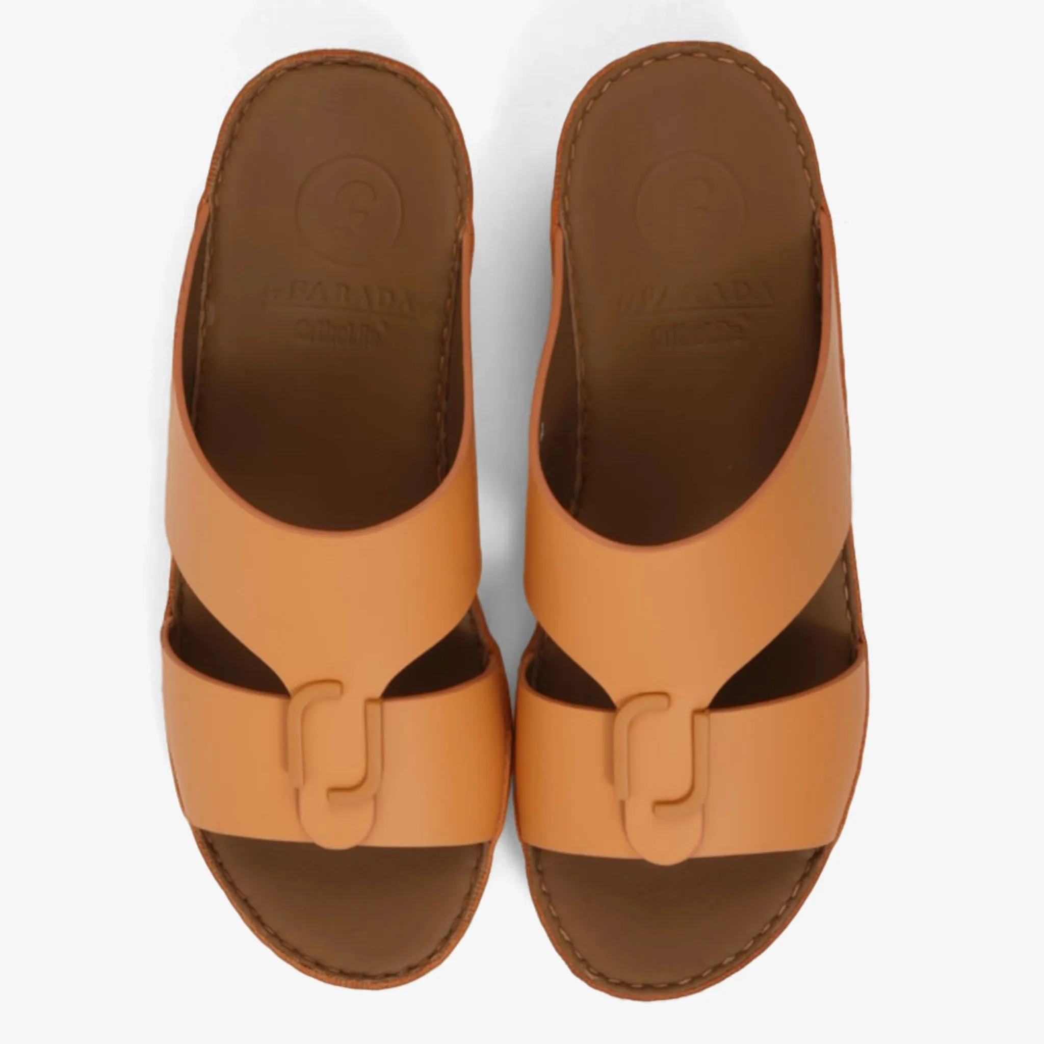 FARADA CLASSIC MENS BLACK LEATHER SANDALS SAND NAVADA