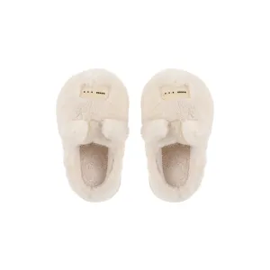 FaSoLa Fun Couple Cotton Slippers - Cream White, Size 36-37