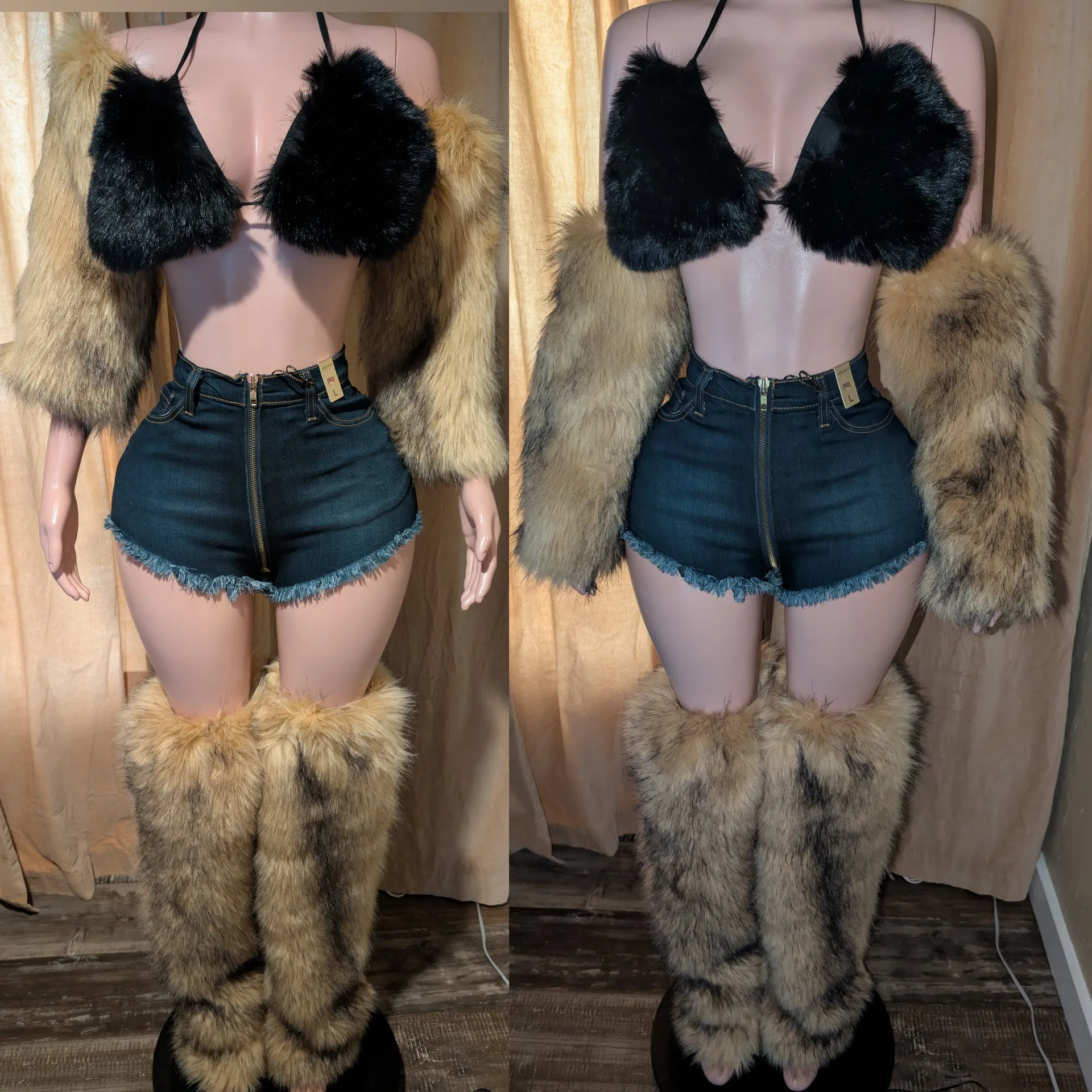 Faux Fur Leg Warmers 3 Boot Cover