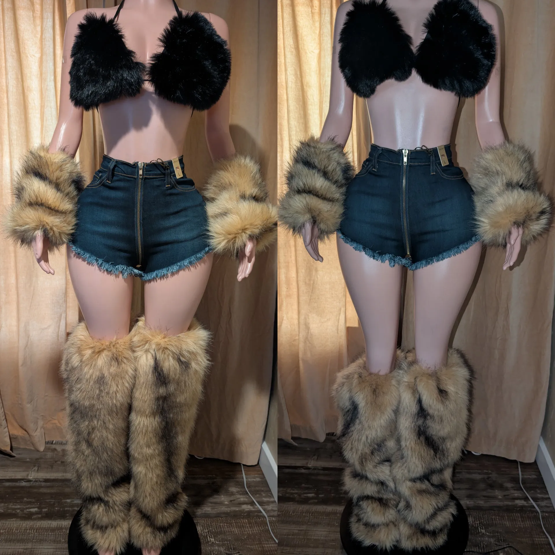 Faux Fur Leg Warmers 3 Boot Cover