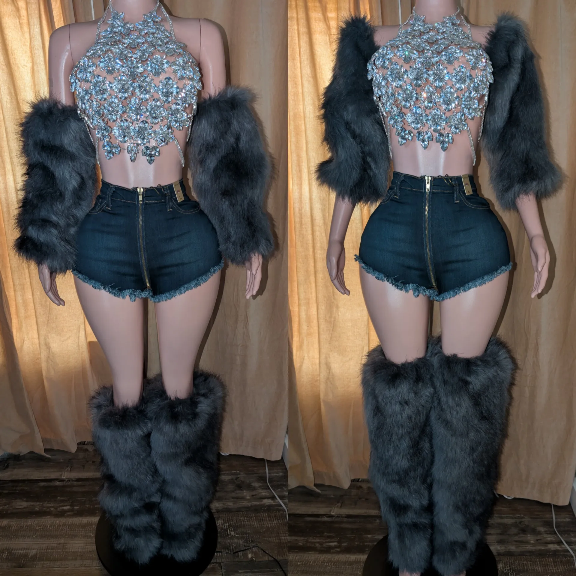 Faux Fur Leg Warmers 3 Boot Cover