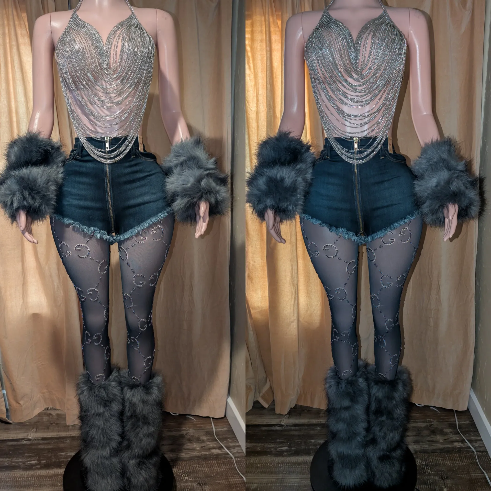 Faux Fur Leg Warmers 3 Boot Cover