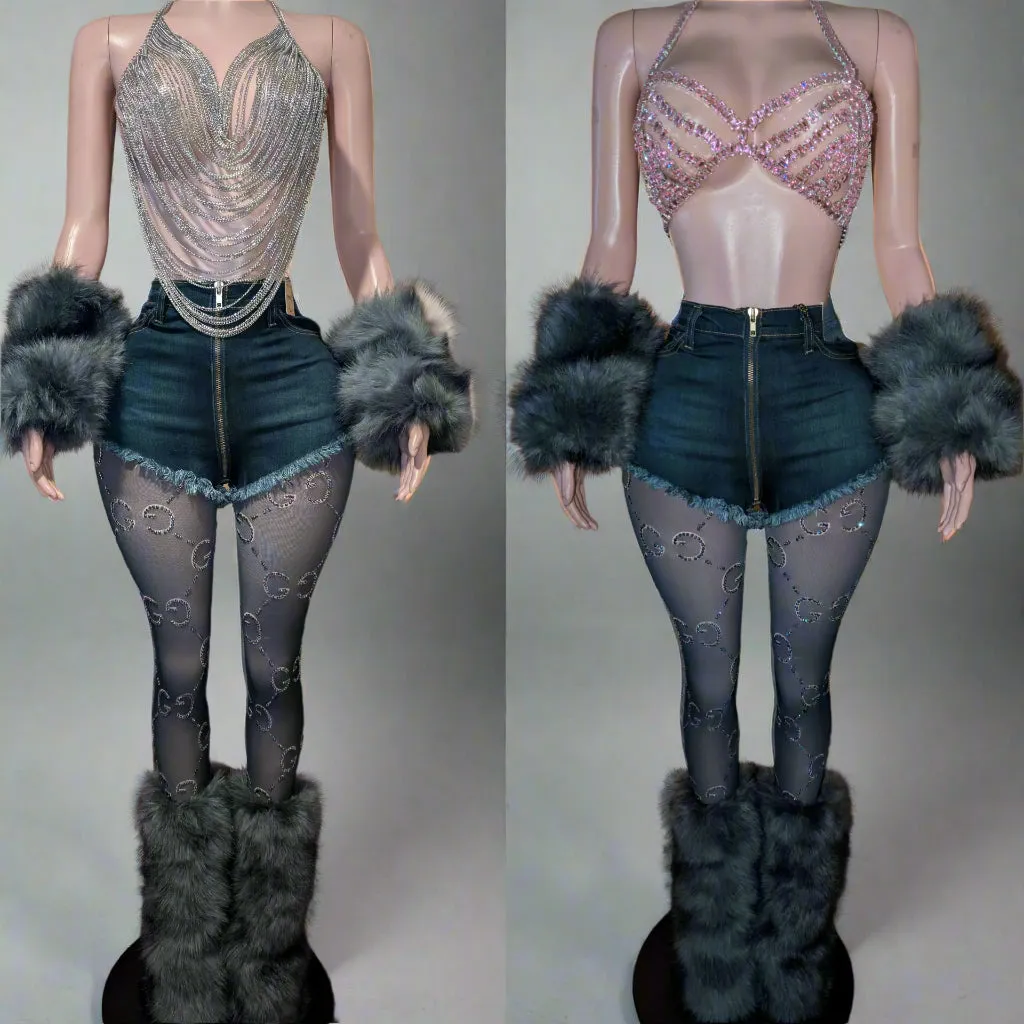 Faux Fur Leg Warmers 3 Boot Cover
