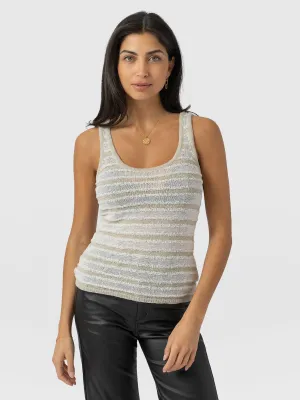 Fearne Knit Cami - Cream Stripe
