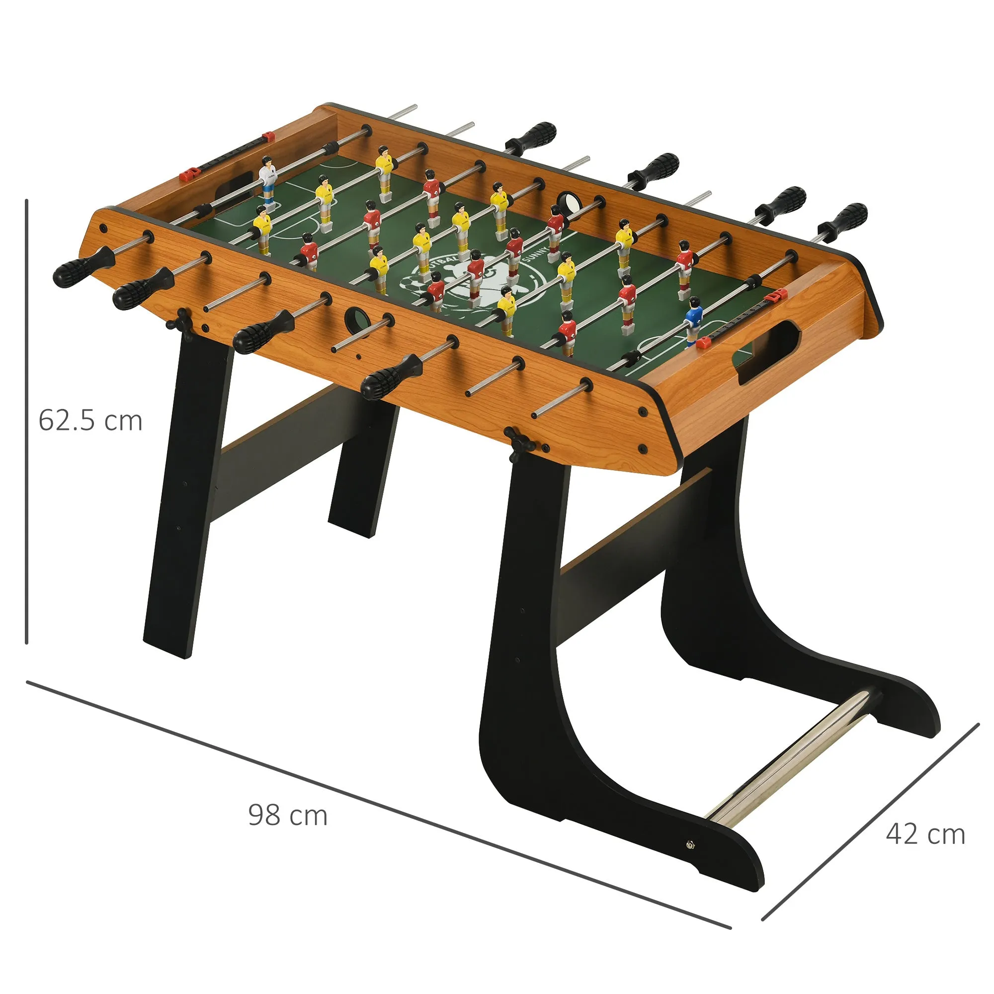 Folding Football Gaming Table Mini Foosball Soccer Table for Family Fun Indoor Play Sports
