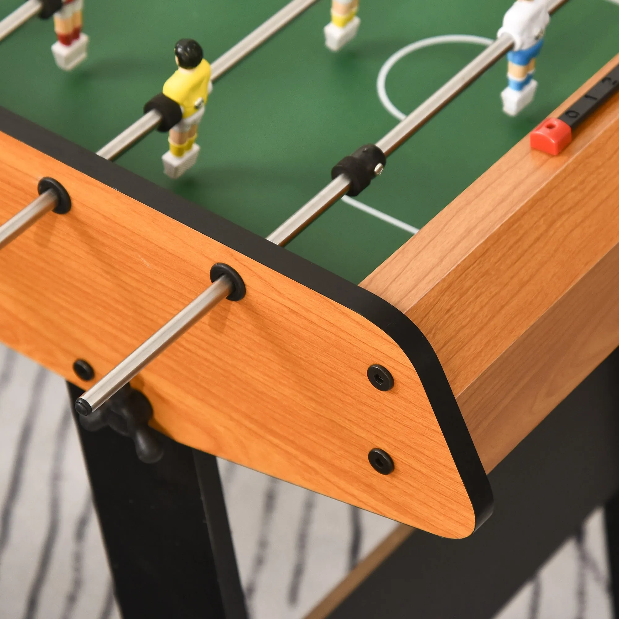 Folding Football Gaming Table Mini Foosball Soccer Table for Family Fun Indoor Play Sports
