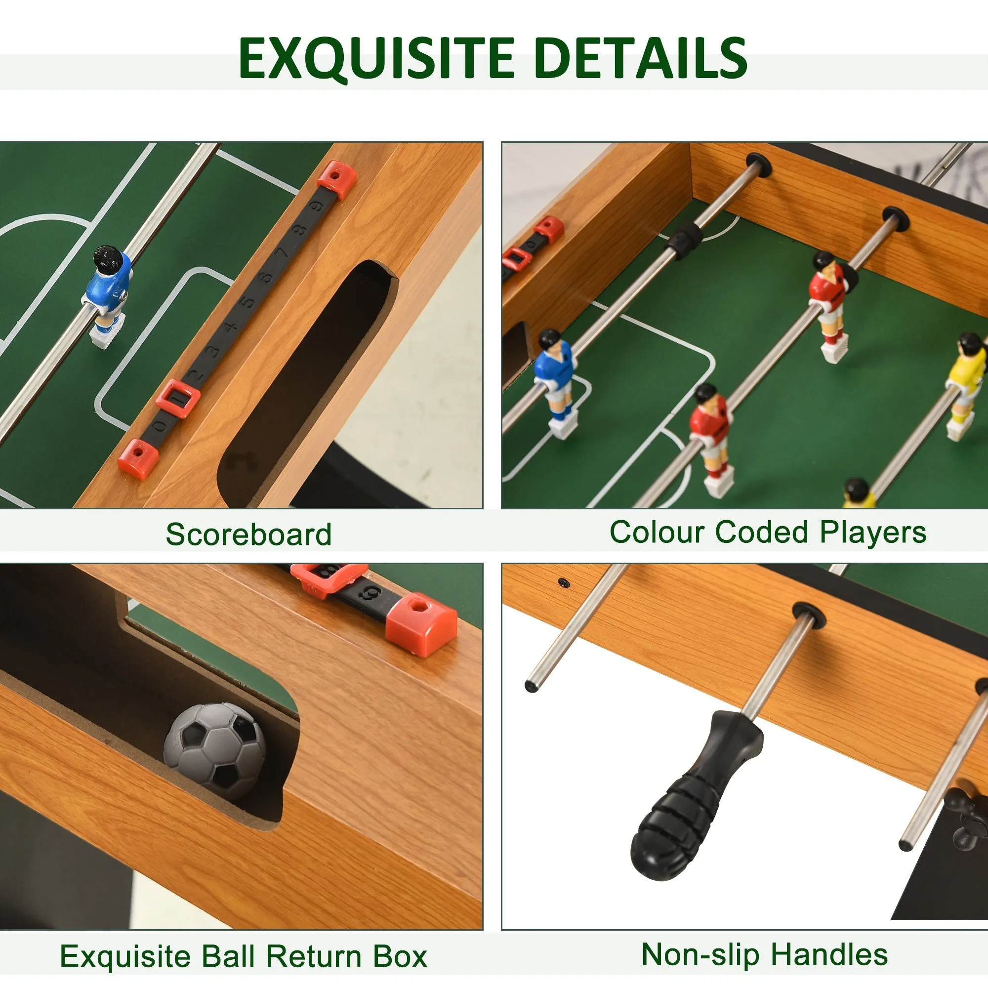 Folding Football Gaming Table Mini Foosball Soccer Table for Family Fun Indoor Play Sports