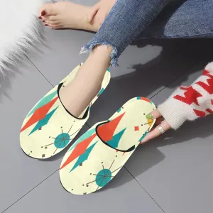 Franciscan 50's Pattern Cozy Comfy Reto Slippers