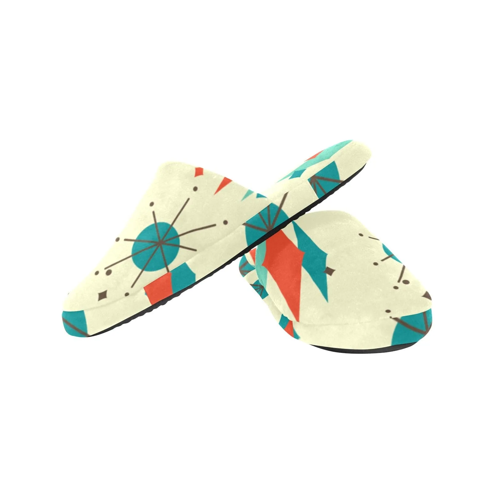 Franciscan 50's Pattern Cozy Comfy Reto Slippers