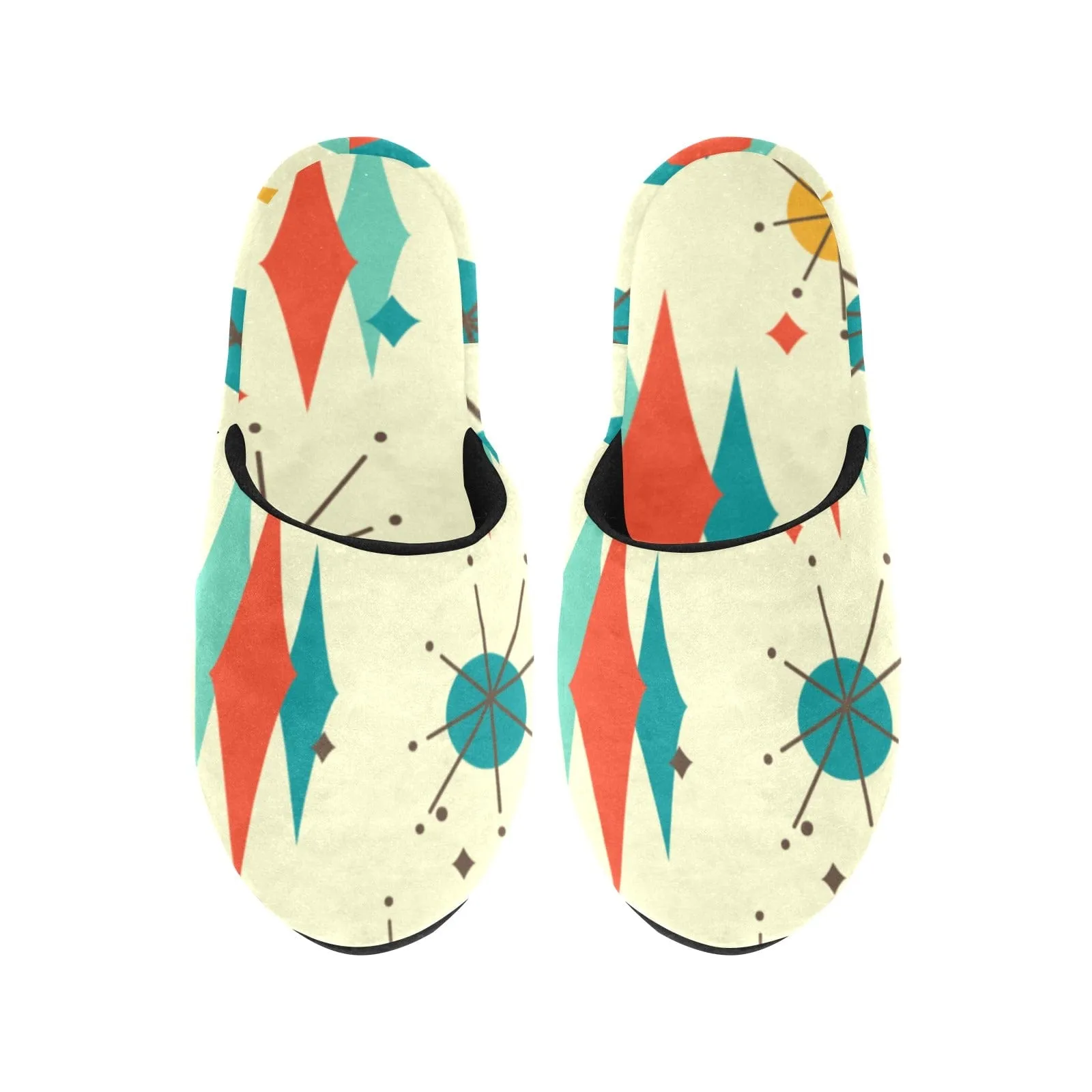 Franciscan 50's Pattern Cozy Comfy Reto Slippers