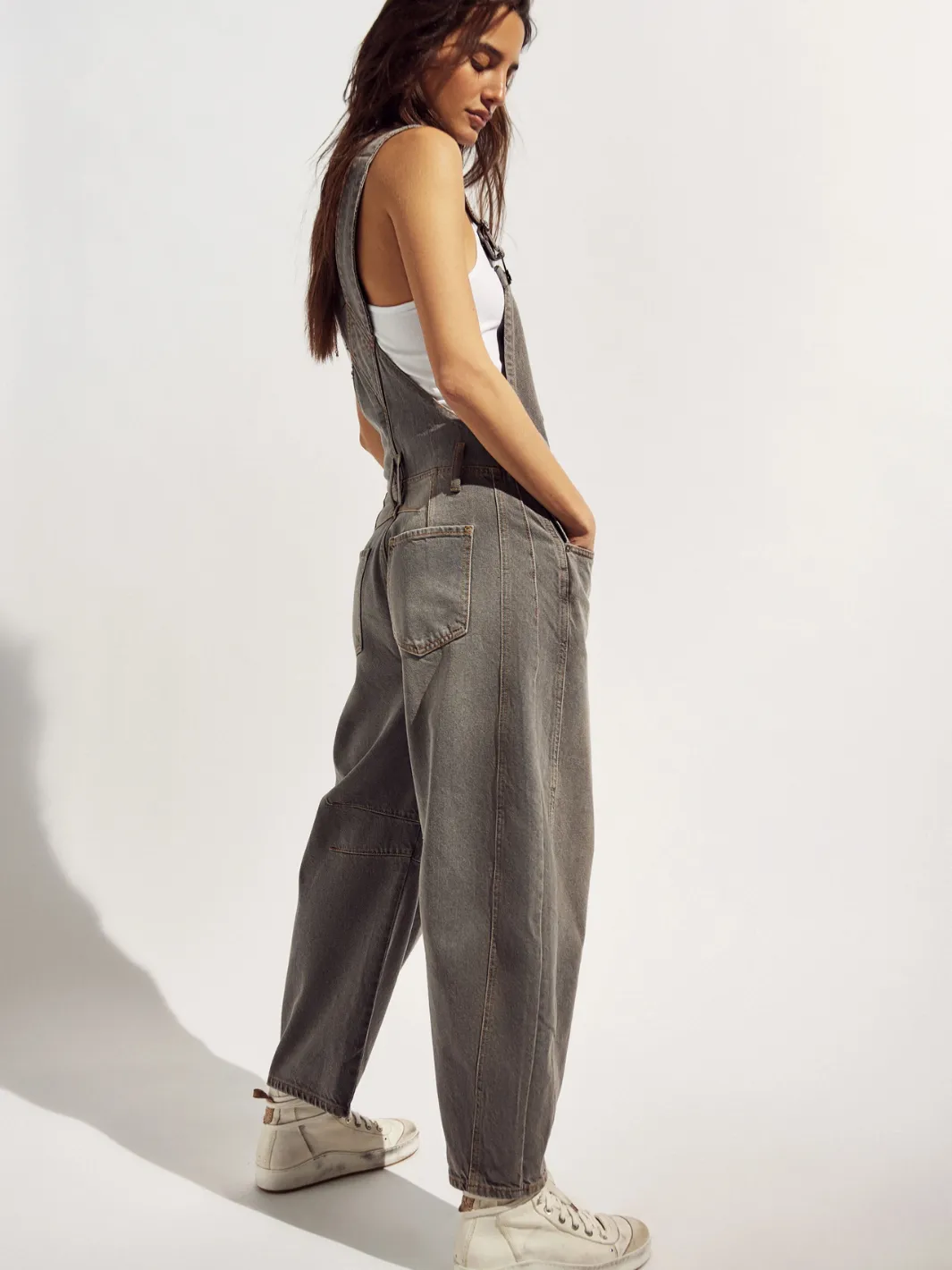 FREE PEOPLE - Good Luck Barrel Overalls