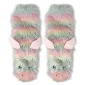 Funky Unicom - Women's Cozy Sherpa Slipper Socks