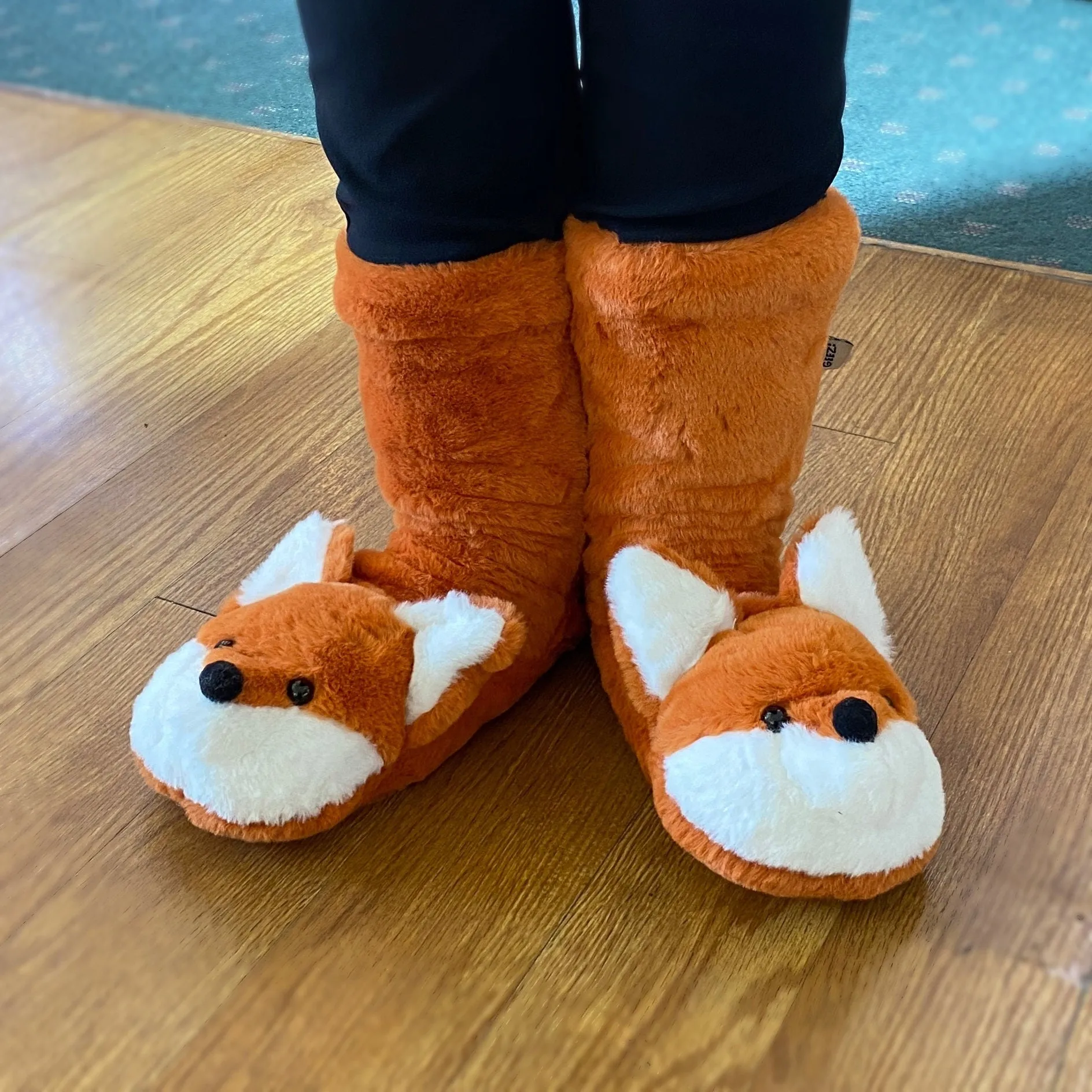 Fuzzy, Cozy, Warm Fox Slippers - Plush Slipper Socks (Adult)