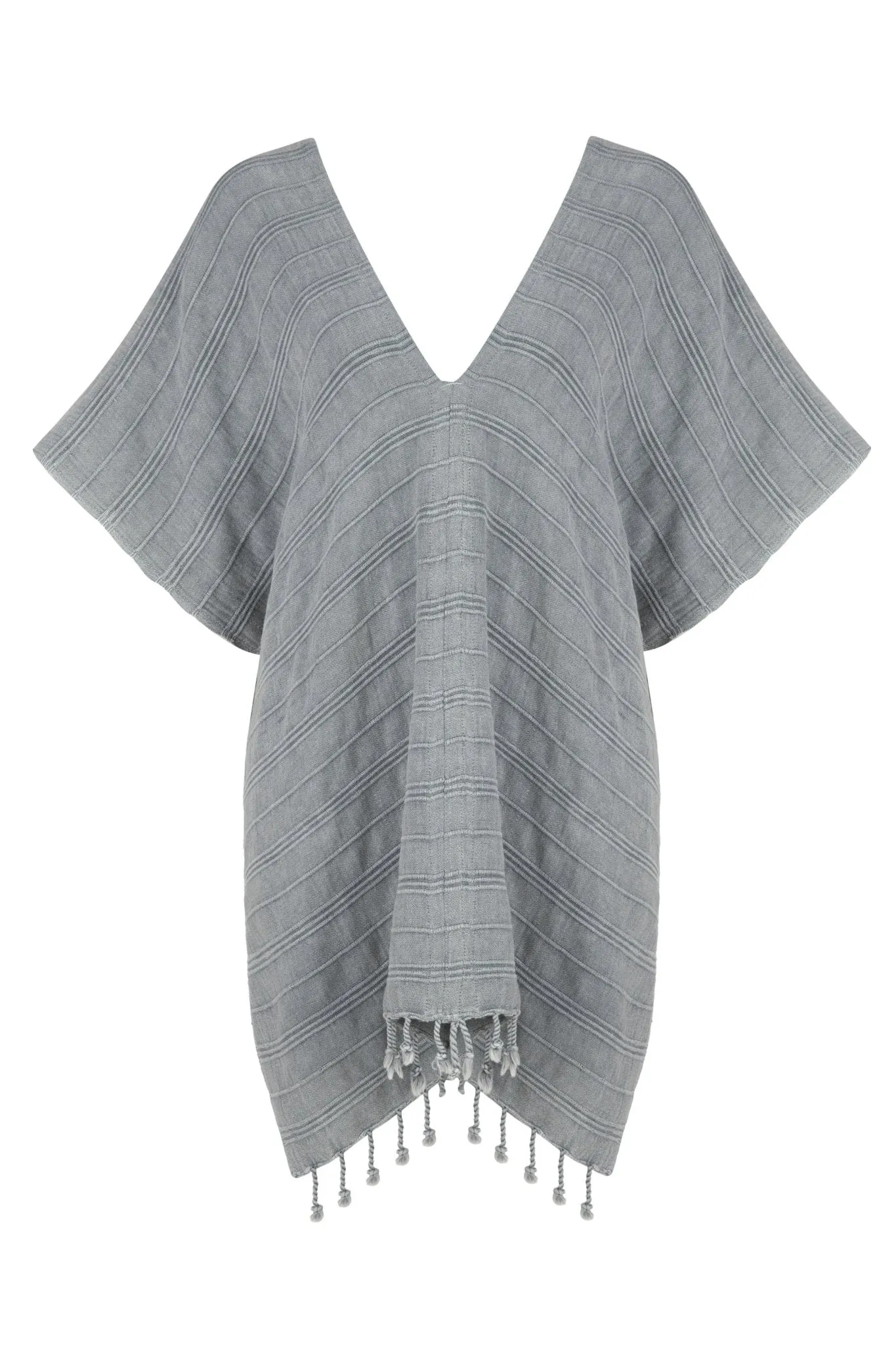 Gece V Back Kimono - Stone