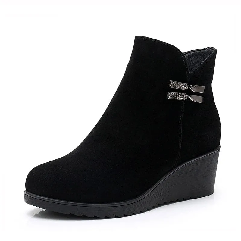 Genuine Leather Warm Winter Women Boots