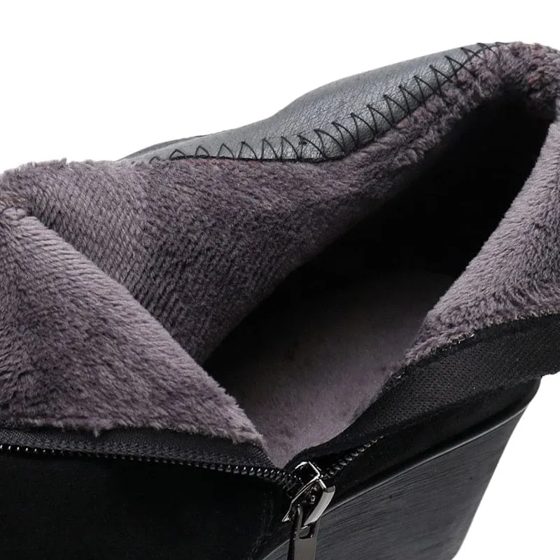 Genuine Leather Warm Winter Women Boots