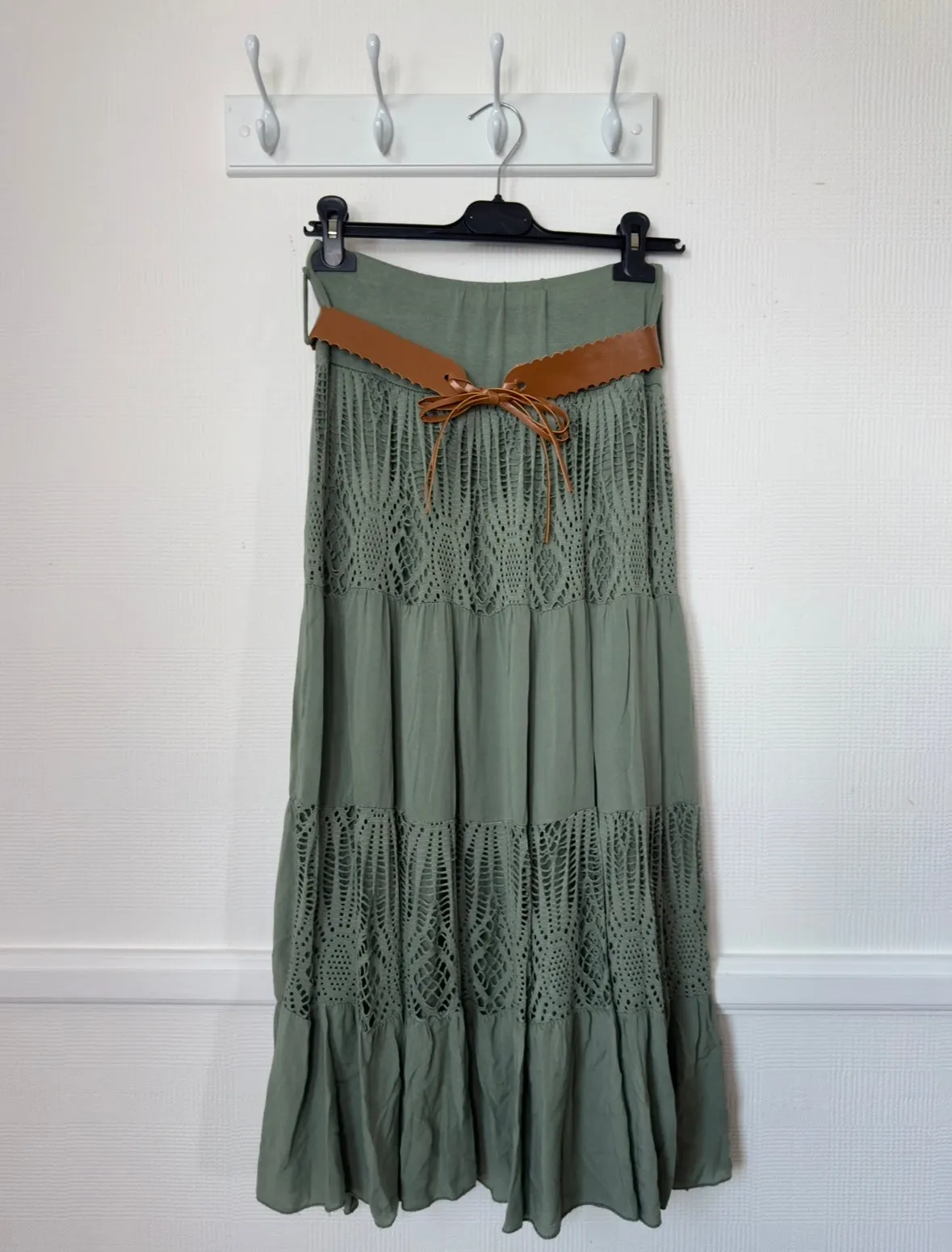 Goldie Lace Detail Maxi Skirt -